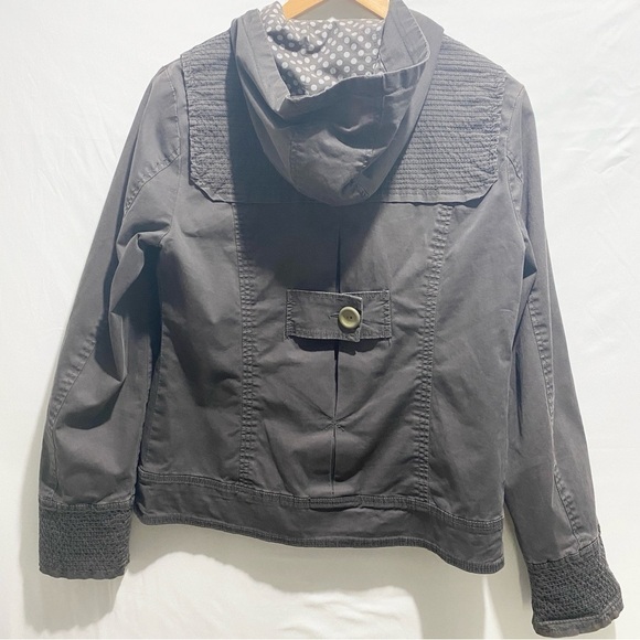 Kismet beige/grey zip snap hooded jacket women’s size M - Picture 8 of 16